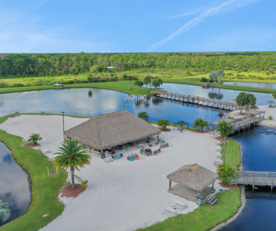 Canopy Oaks Tiki Bar Aerial (1) Palm Breeze Tiki Bar