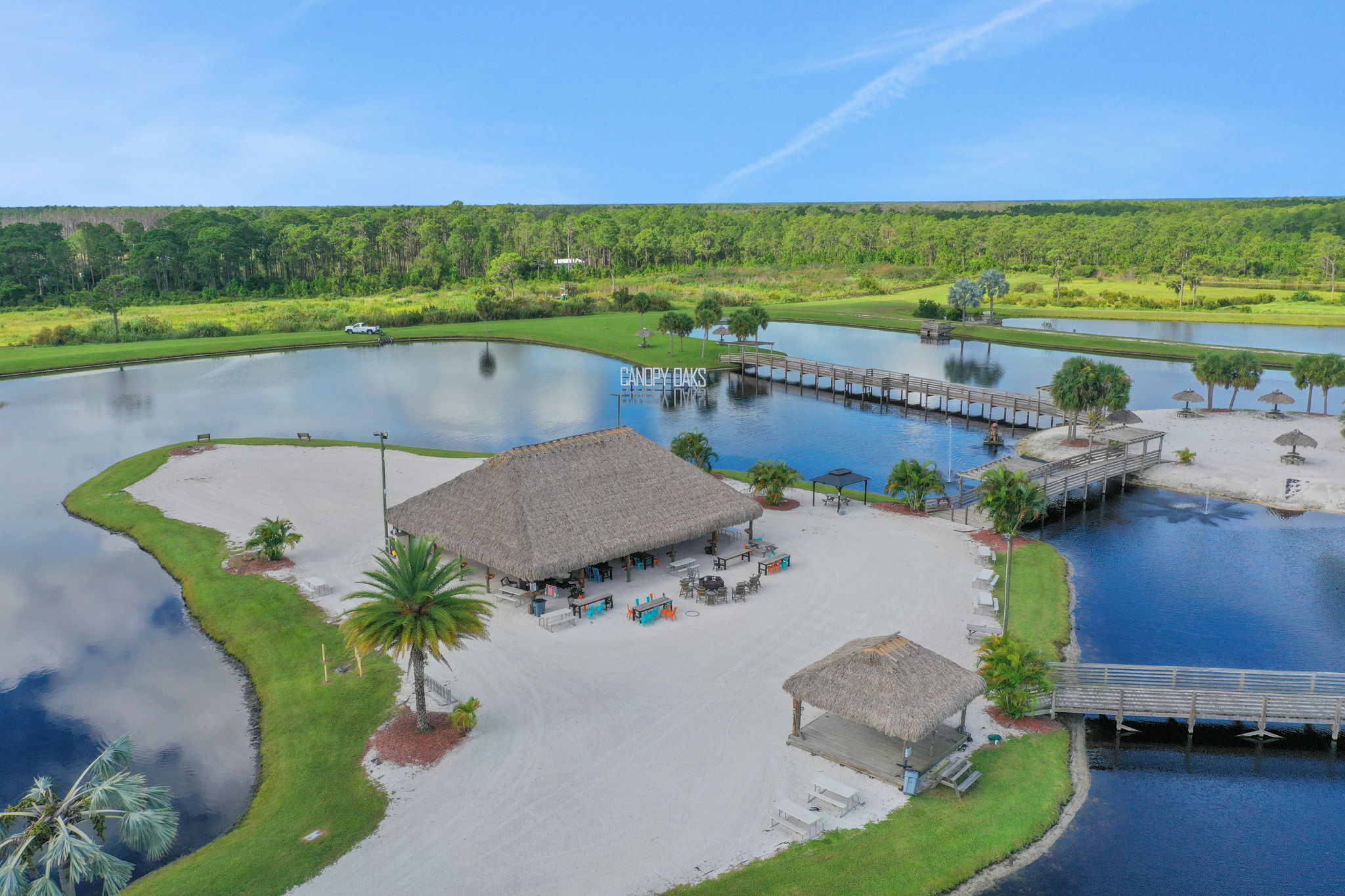 Palm Breeze Fire Pit Area